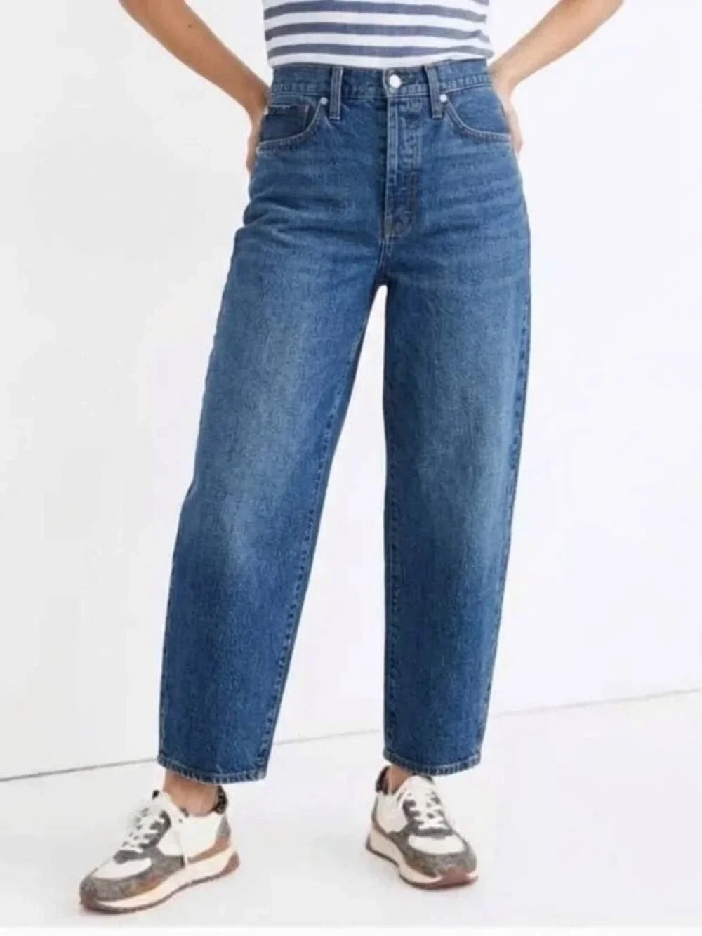 Madewell Balloon Jeans - Medium Blue Wash